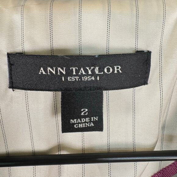Ann Taylor Black Wool Blazer Notched Lapel Single Breasted Corpcore Office Sz 2 - Picture 8 of 8